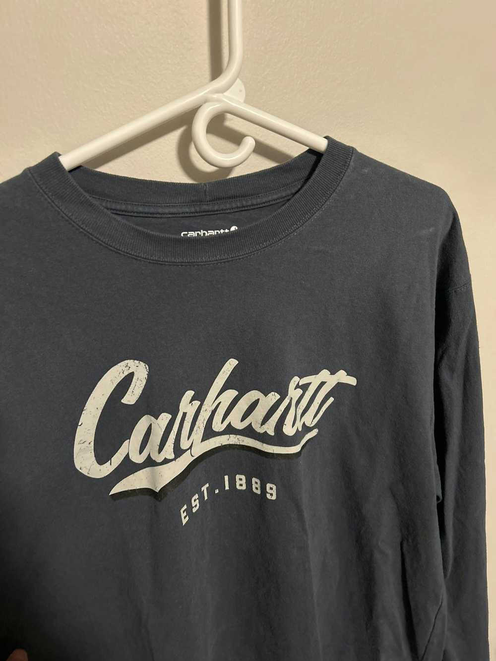 Carhartt × Streetwear Carhartt logo spellout Long… - image 2
