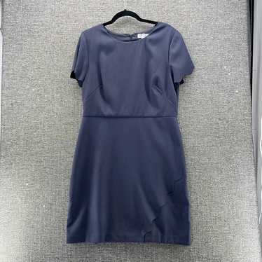 Loft Loft Dress Womans 12 Gray Scalloped Dress Fa… - image 1