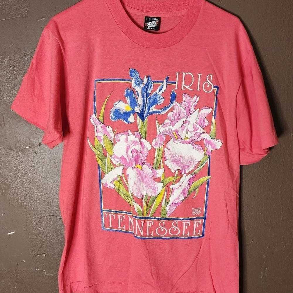 90's Iris Flower Tennessee Shirt - image 1