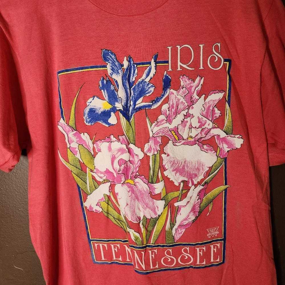 90's Iris Flower Tennessee Shirt - image 2