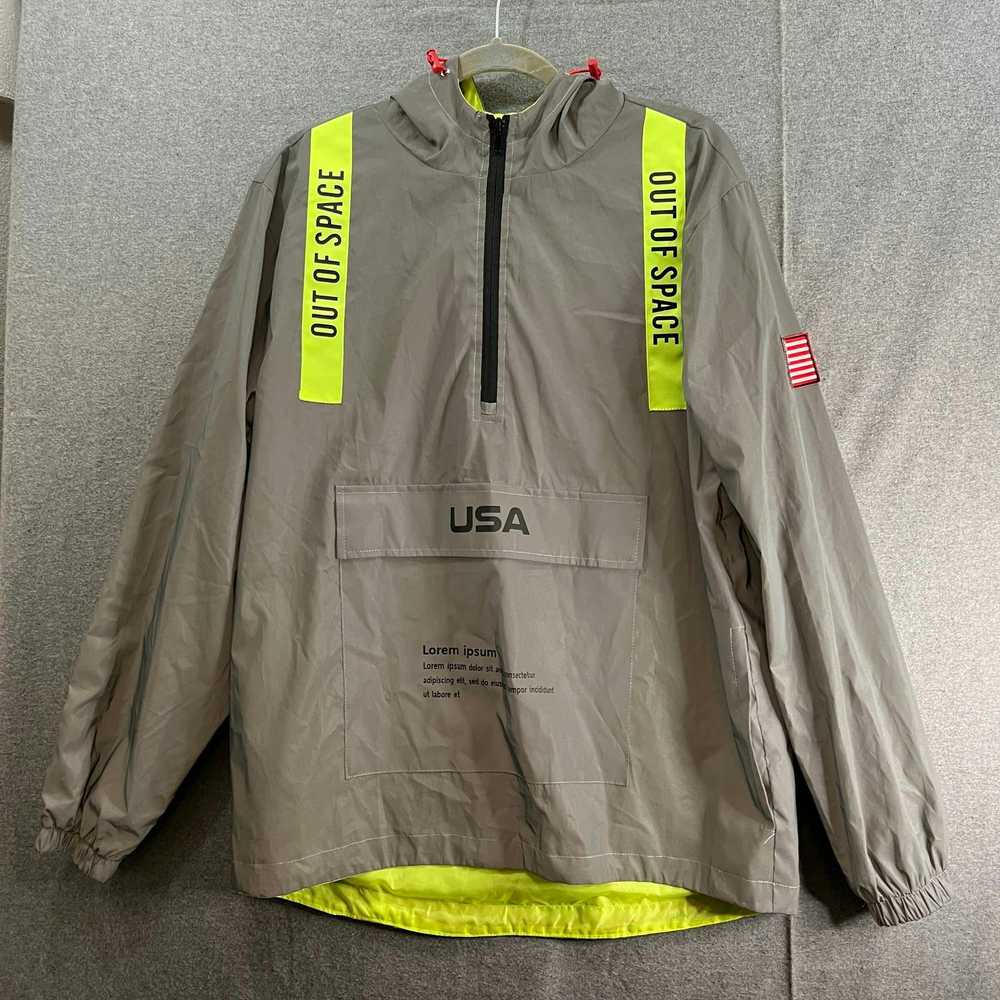 Other Windbreaker Gray Jacket Adult Size Medium P… - image 1