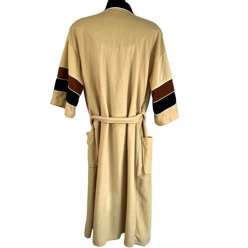 Vintage Vintage 80s After All Velour Robe Beige T… - image 8