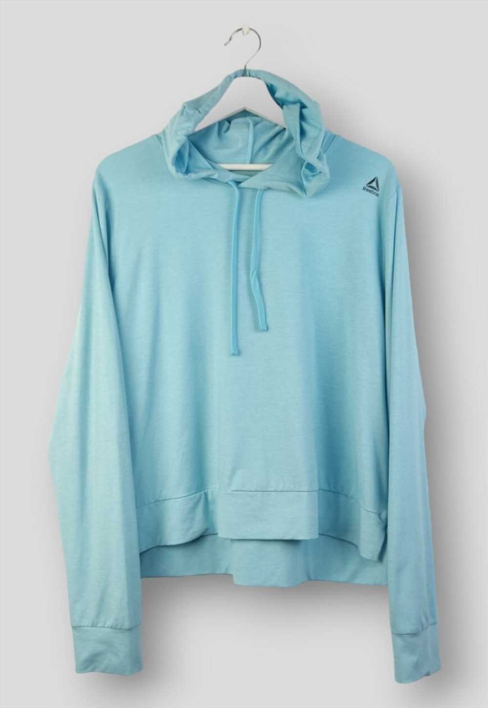 Vintage Reebok Sweatshirt Hoodie Sport in Blue XL - image 1