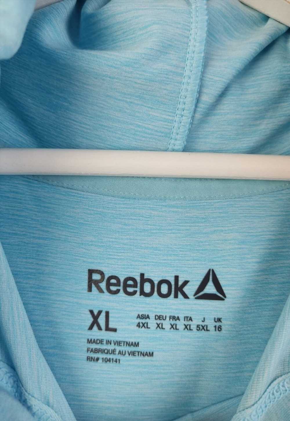 Vintage Reebok Sweatshirt Hoodie Sport in Blue XL - image 4