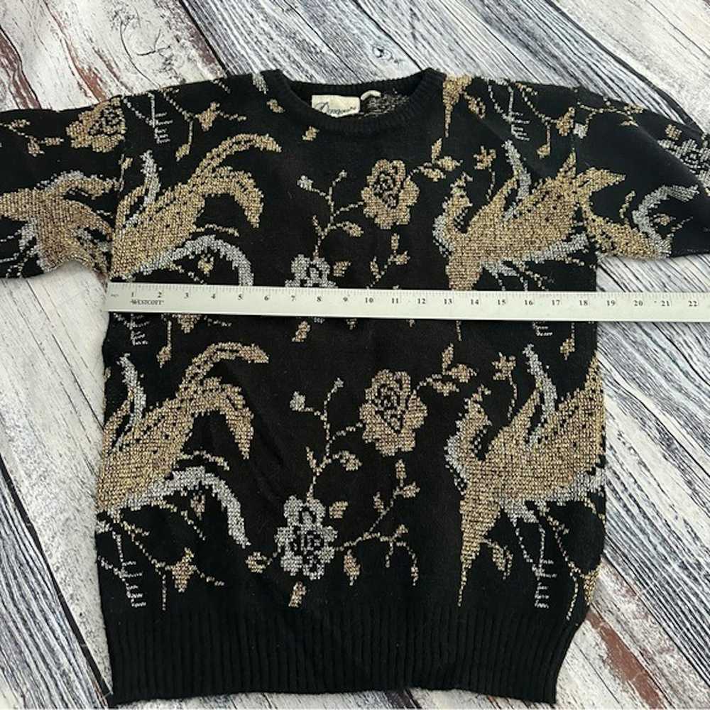 Vintage Vintage Donagain Black and Gold Knit Swea… - image 5