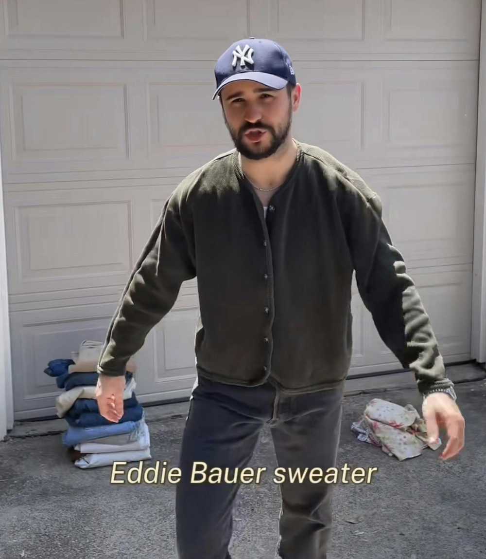 Eddie Bauer × Streetwear × Vintage Ribbed Knitted… - image 1