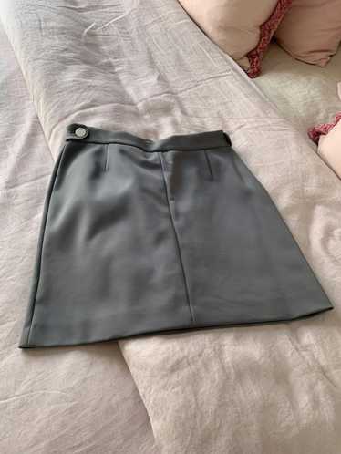 Viktor & Rolf $900 gray classic mini skirt chrome… - image 1