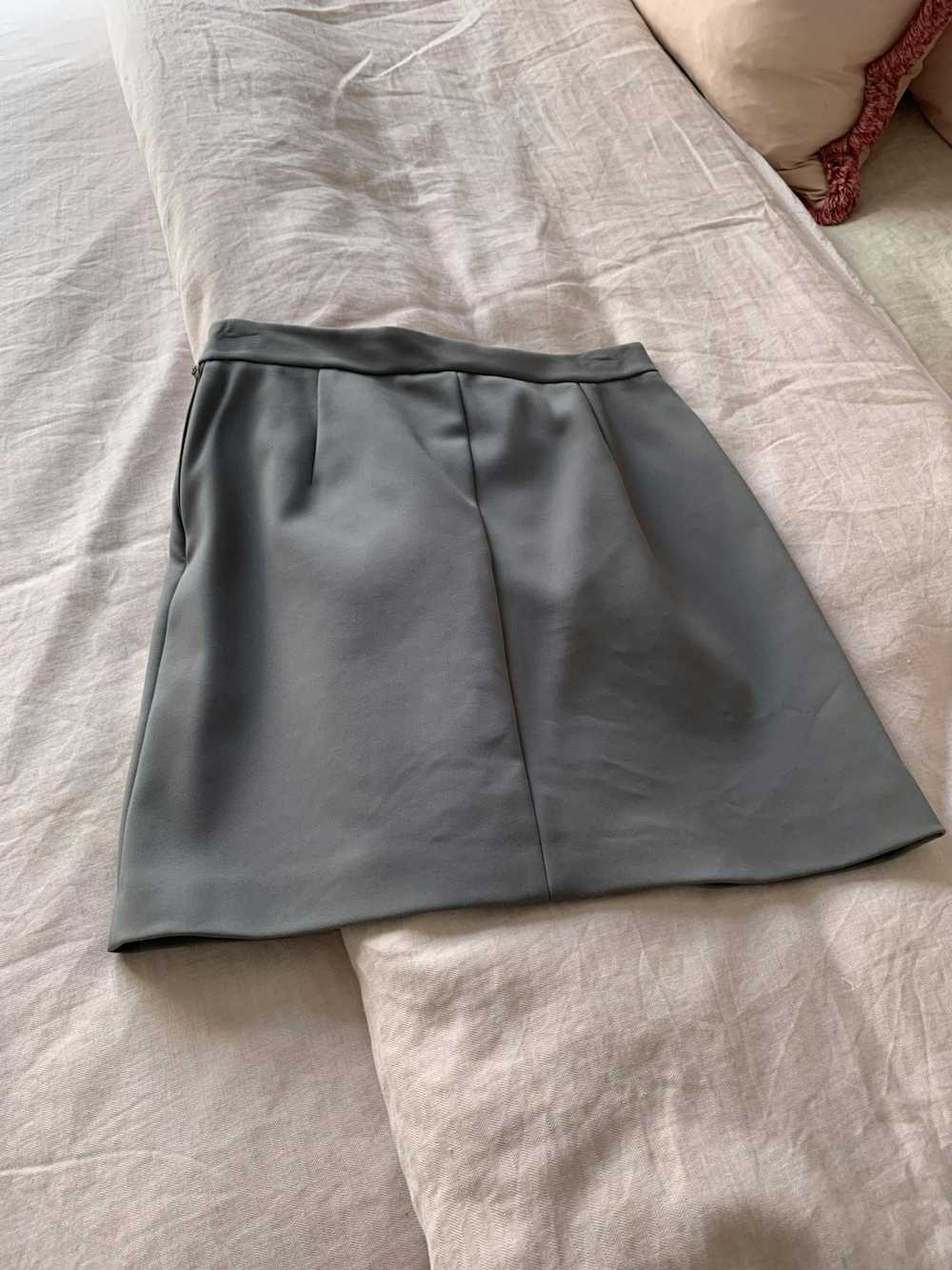 Viktor & Rolf $900 gray classic mini skirt chrome… - image 3