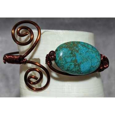 Other Copper Turquoise Wire Wrapped Bracelet - image 1