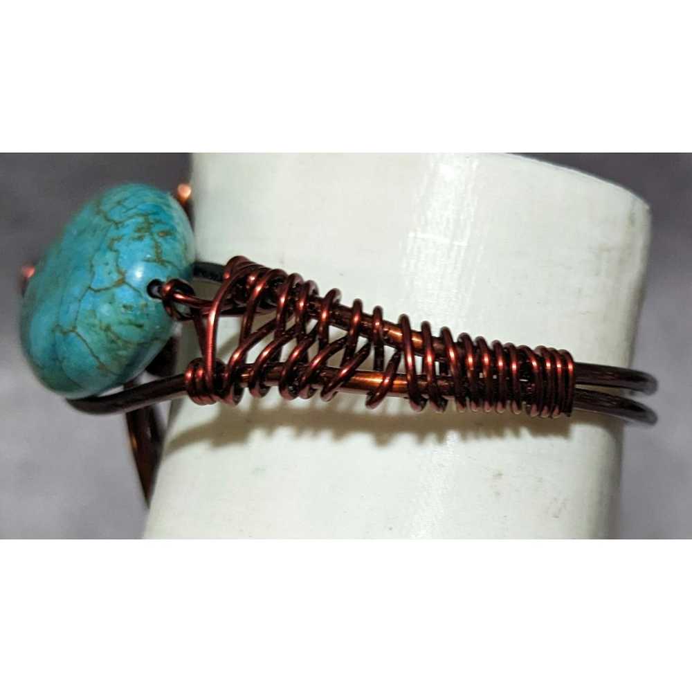 Other Copper Turquoise Wire Wrapped Bracelet - image 2