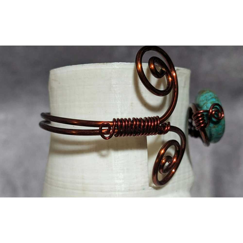 Other Copper Turquoise Wire Wrapped Bracelet - image 5