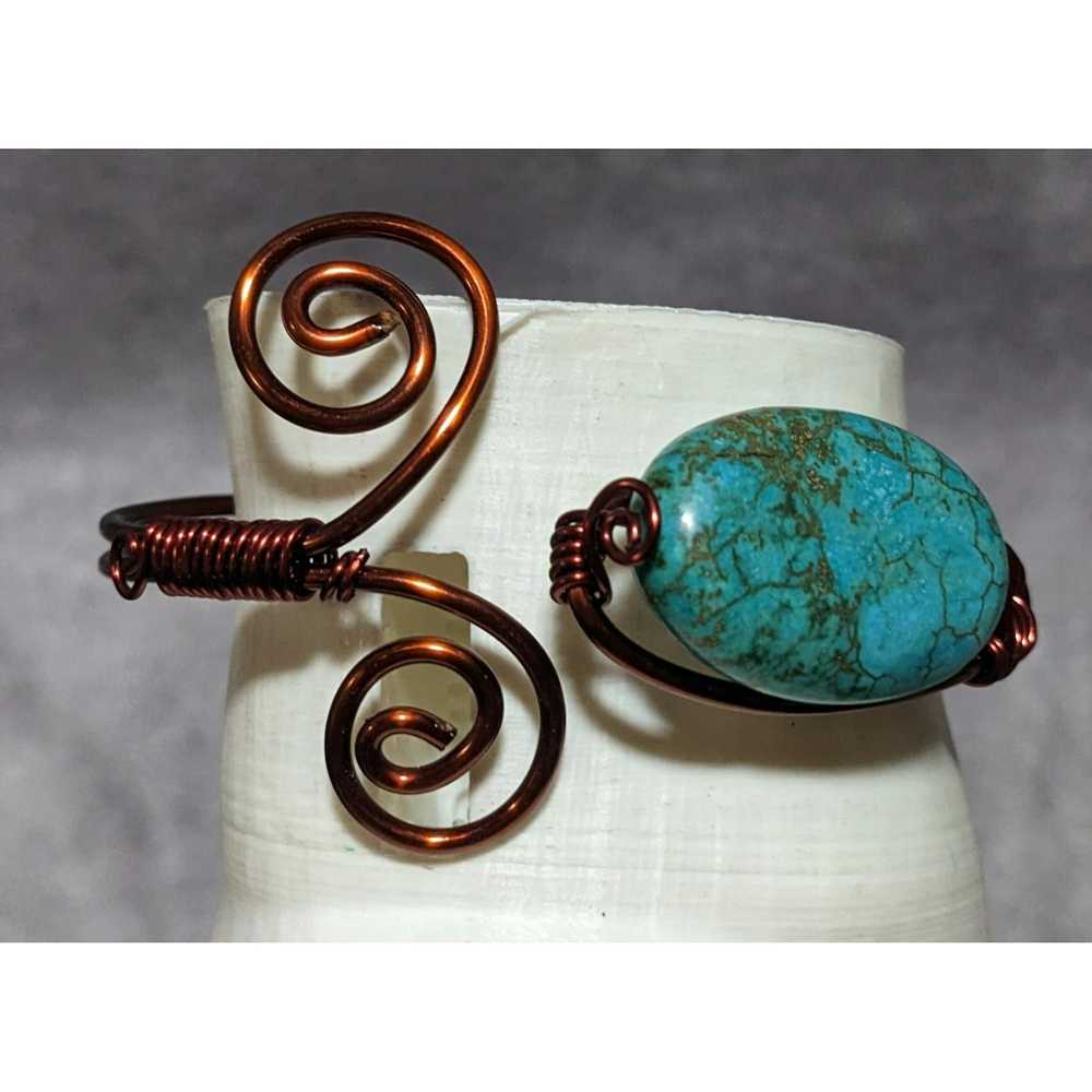 Other Copper Turquoise Wire Wrapped Bracelet - image 6