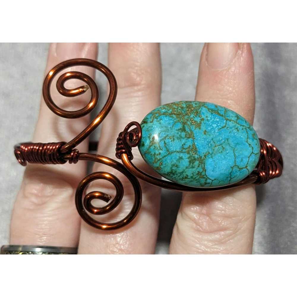 Other Copper Turquoise Wire Wrapped Bracelet - image 7