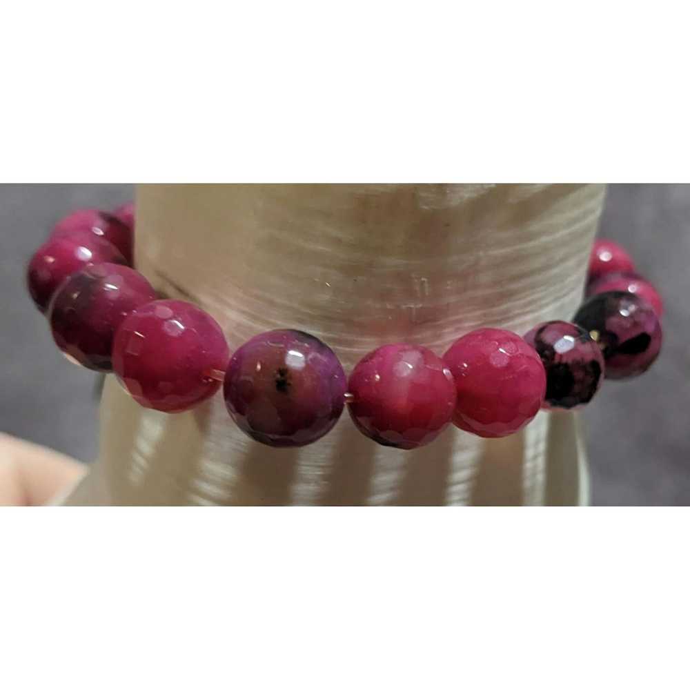 Other Pink Agate Religious Stretch Bracelet - image 4