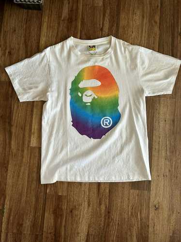 Bape Bathing Ape Rainbow Big Ape Head Tee