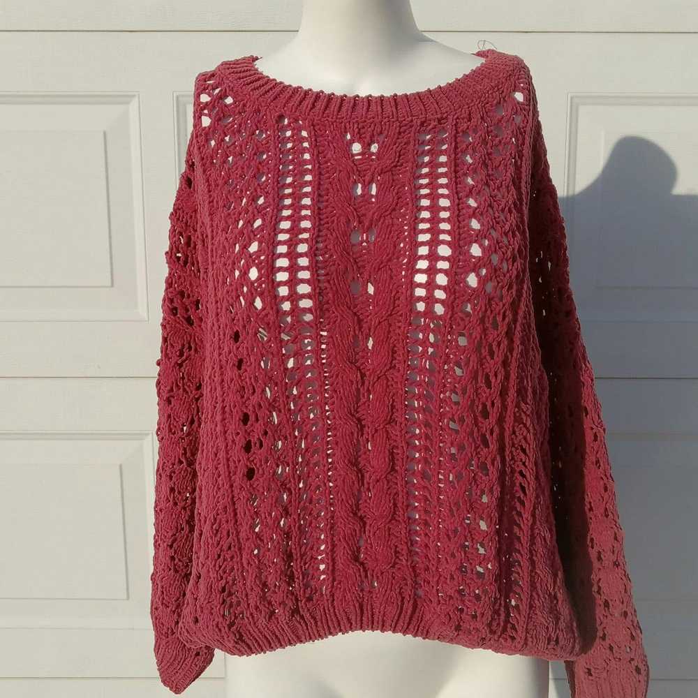 Other Elodie Dusty Rose Pink Sweater Top Shirt si… - image 1