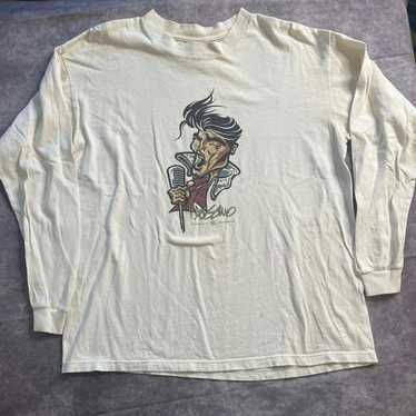 Mossimo Vintage 90s Mossimo Elvis Caricature Long… - image 1