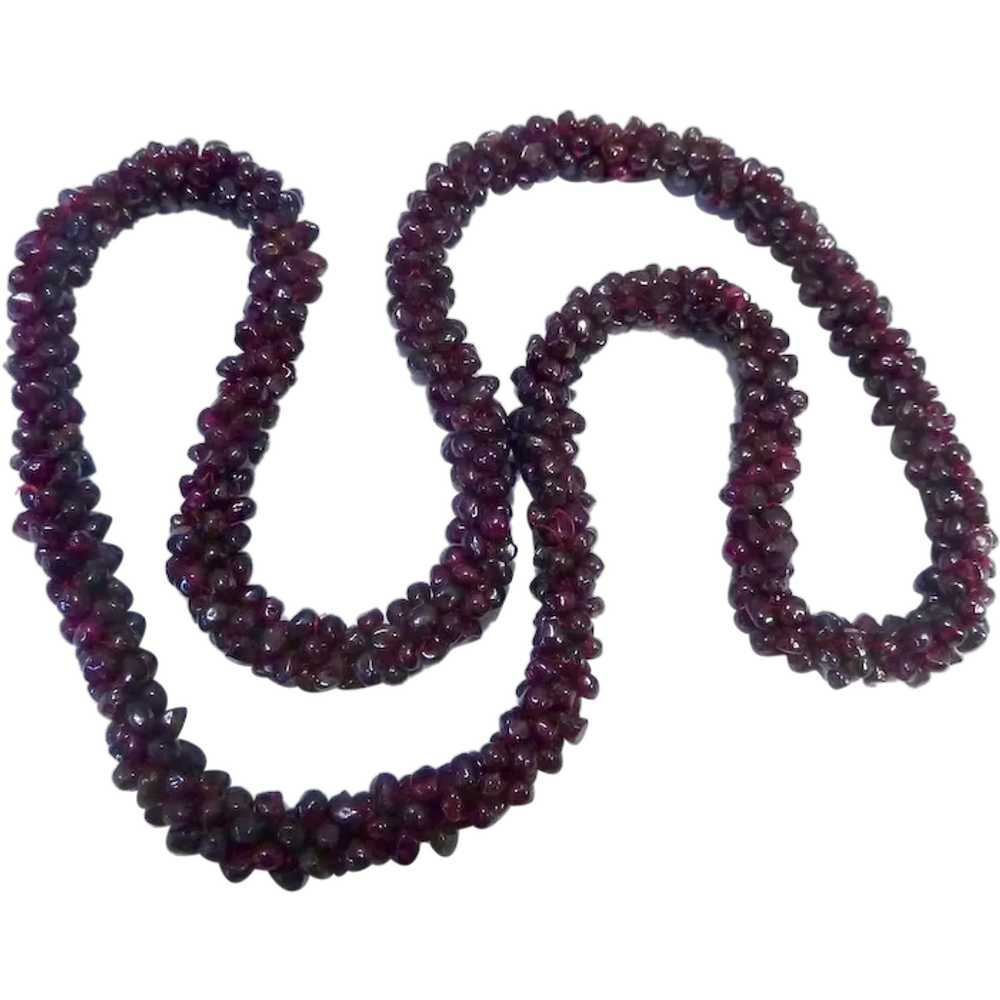 Garnet Bead Rope Necklace Endless - image 1