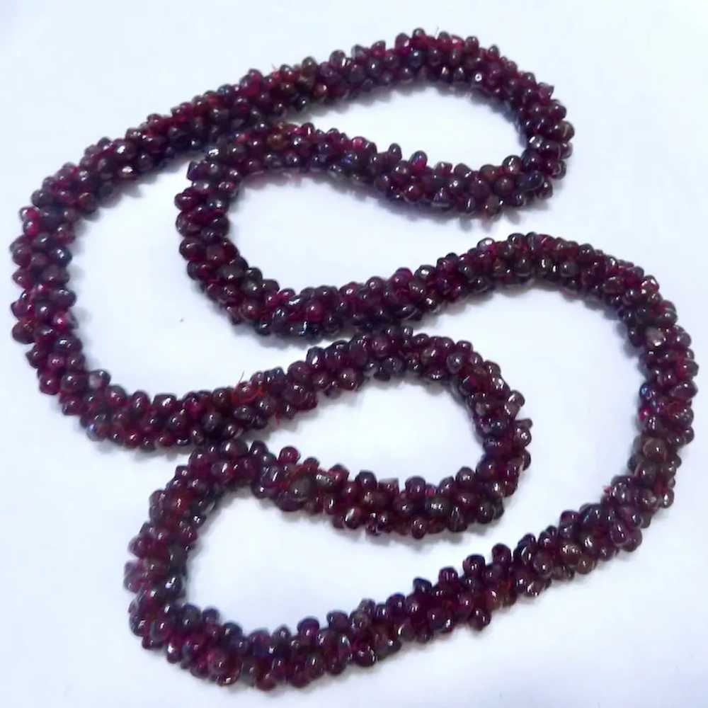 Garnet Bead Rope Necklace Endless - image 2