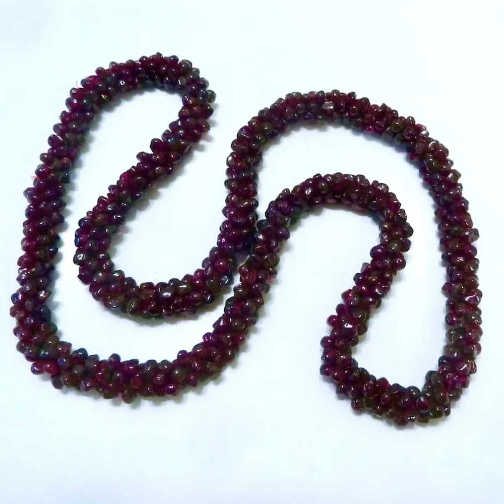 Garnet Bead Rope Necklace Endless - image 3