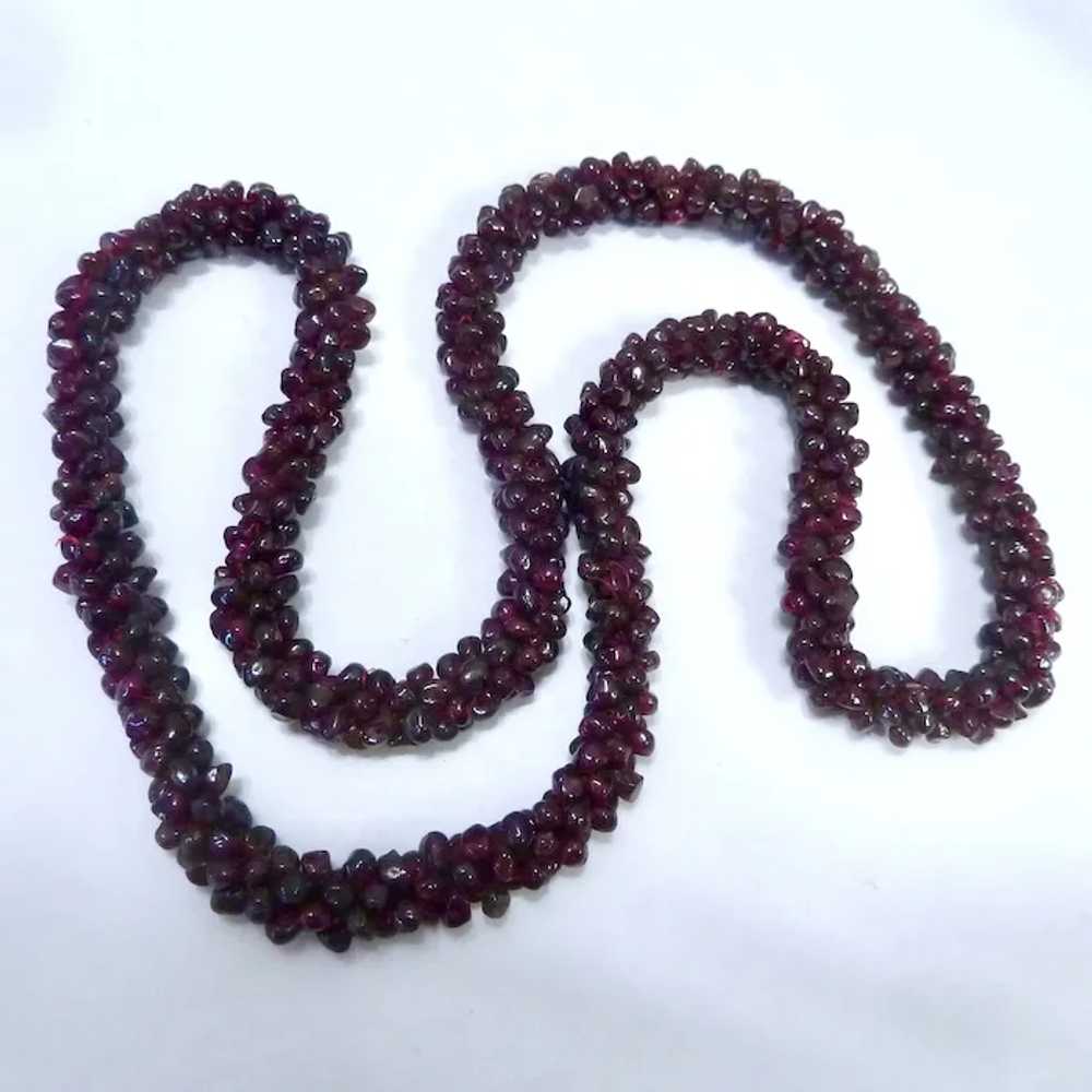 Garnet Bead Rope Necklace Endless - image 4