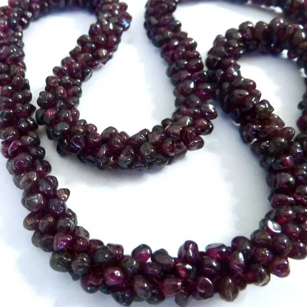 Garnet Bead Rope Necklace Endless - image 5