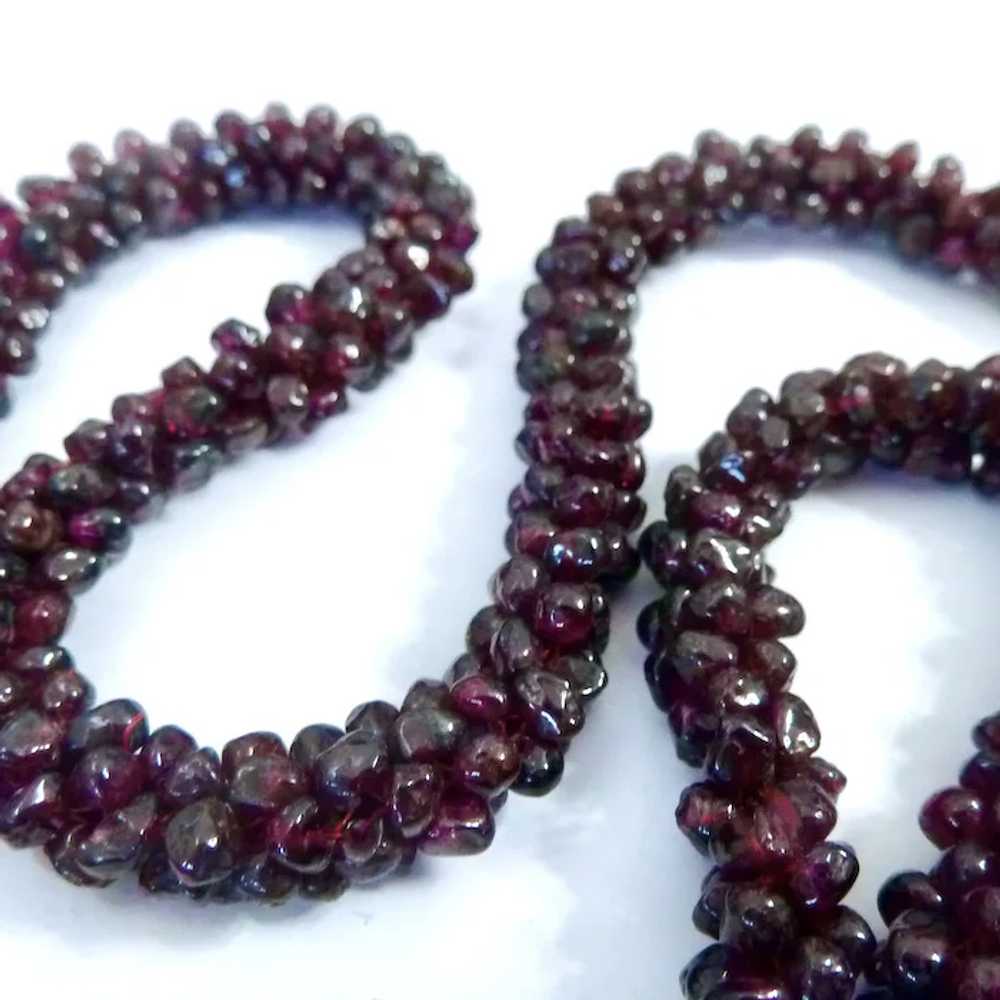 Garnet Bead Rope Necklace Endless - image 6