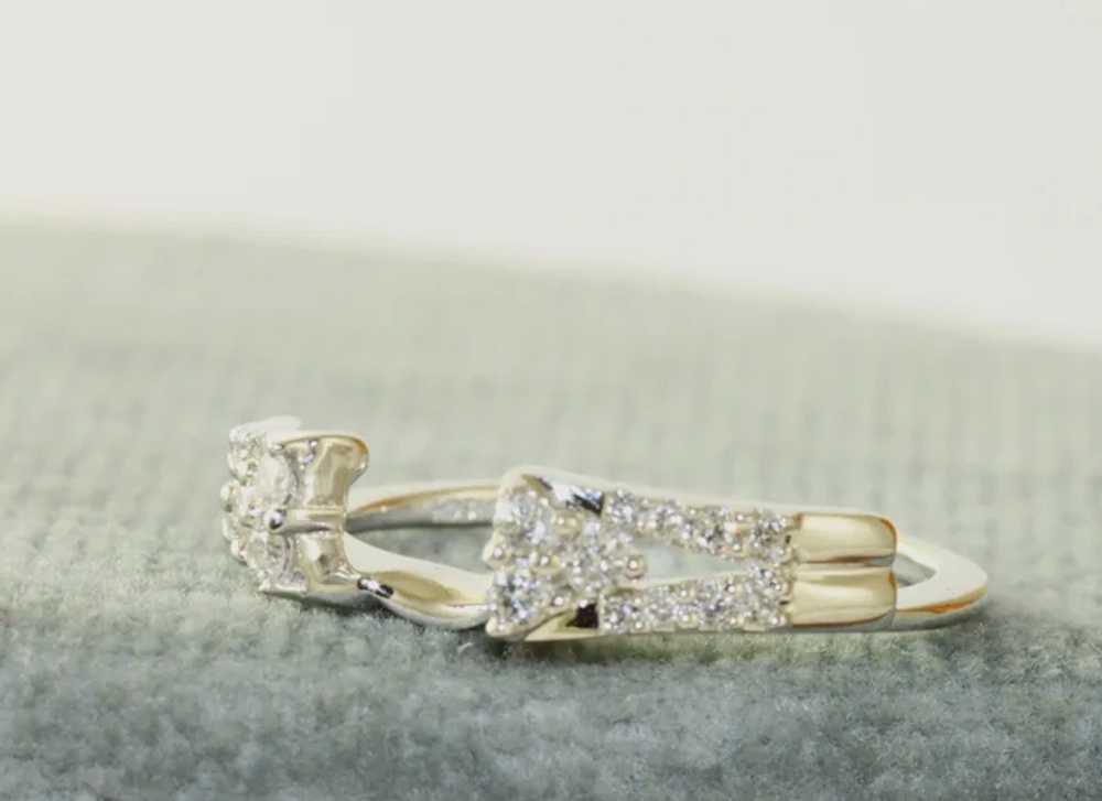 Estate 14K Diamond Solitaire Enhancer Band - image 3