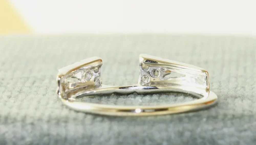 Estate 14K Diamond Solitaire Enhancer Band - image 5