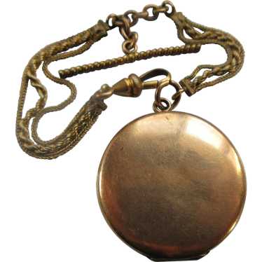 Antique Victorian Pocket Watch Chain Circular Pic… - image 1