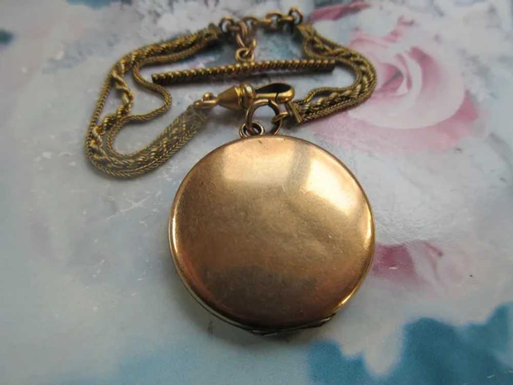 Antique Victorian Pocket Watch Chain Circular Pic… - image 3