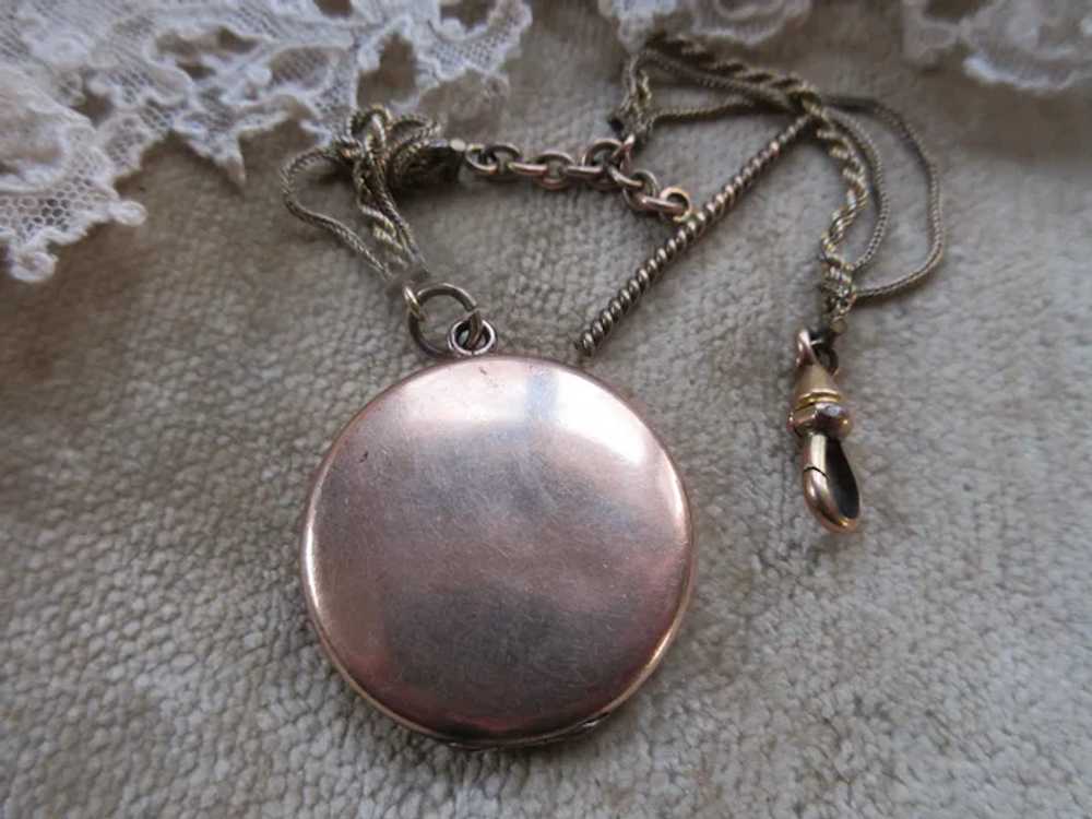 Antique Victorian Pocket Watch Chain Circular Pic… - image 5
