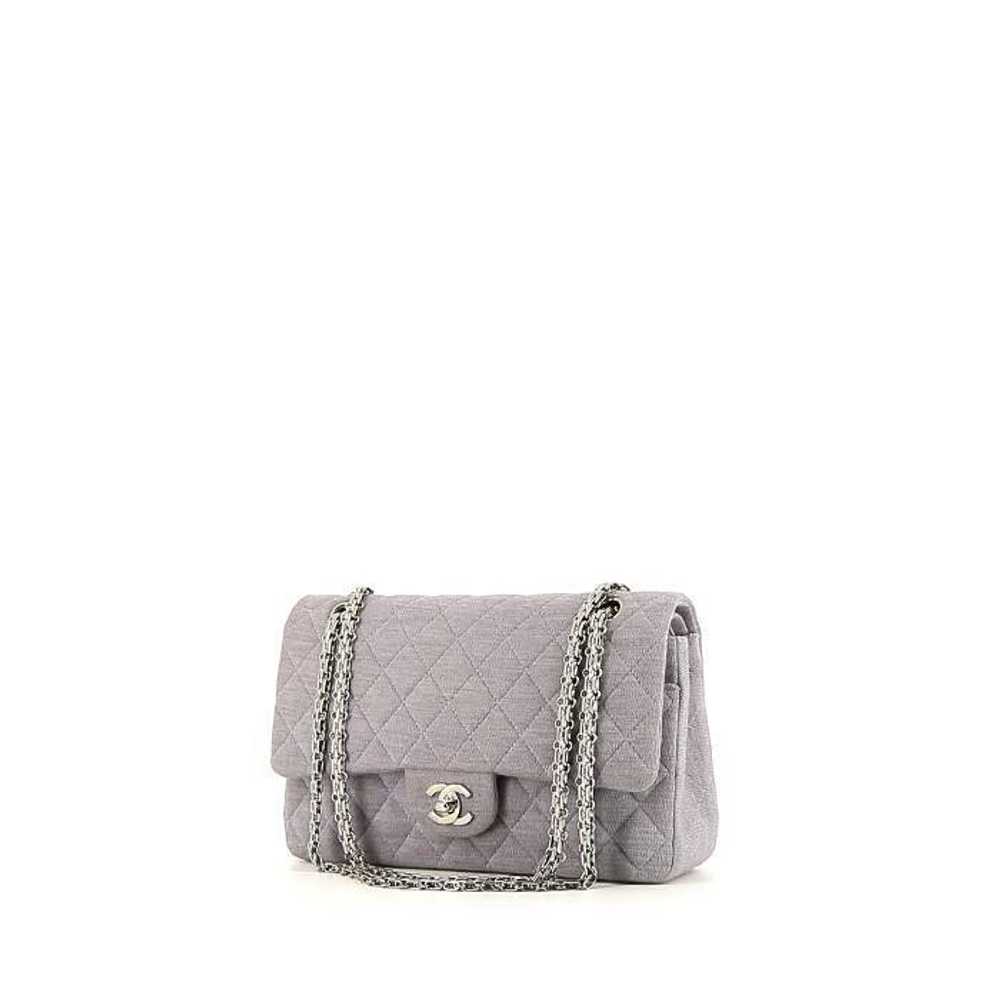 Chanel Timeless Classic handbag in purple jersey … - image 1