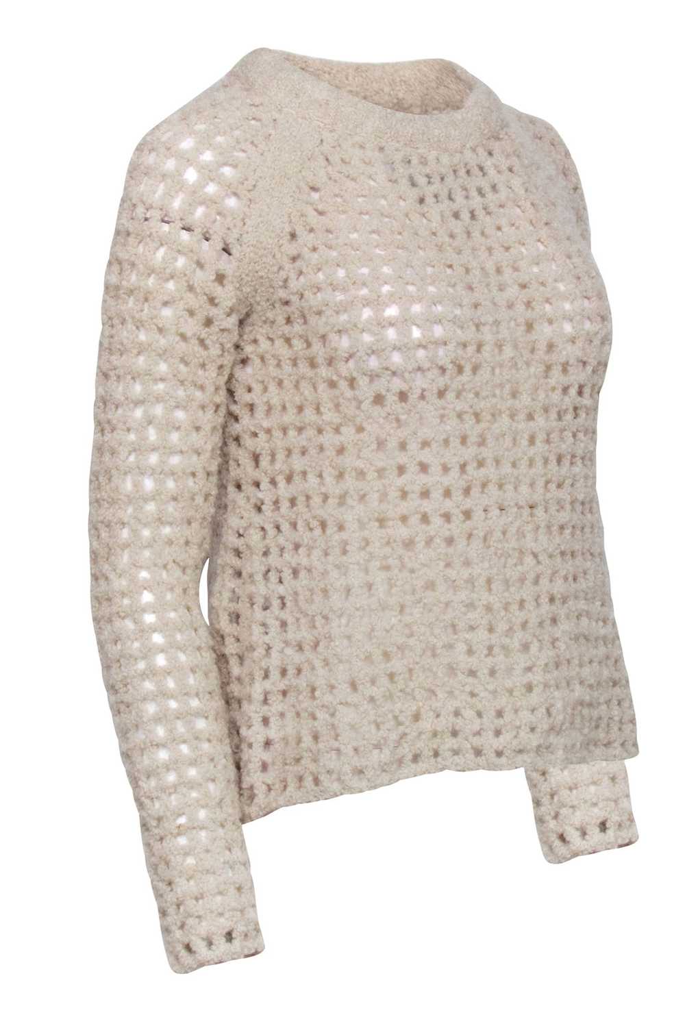 Zadig & Voltaire - Beige Chunky Knit Crewneck Swe… - image 2