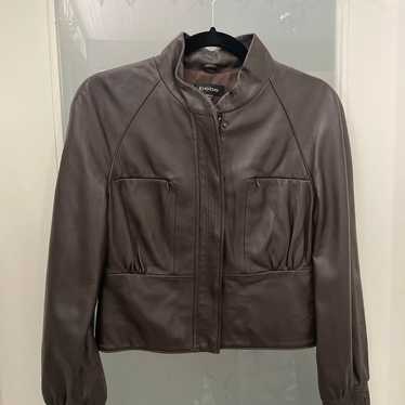 Bebe brown leather jacket