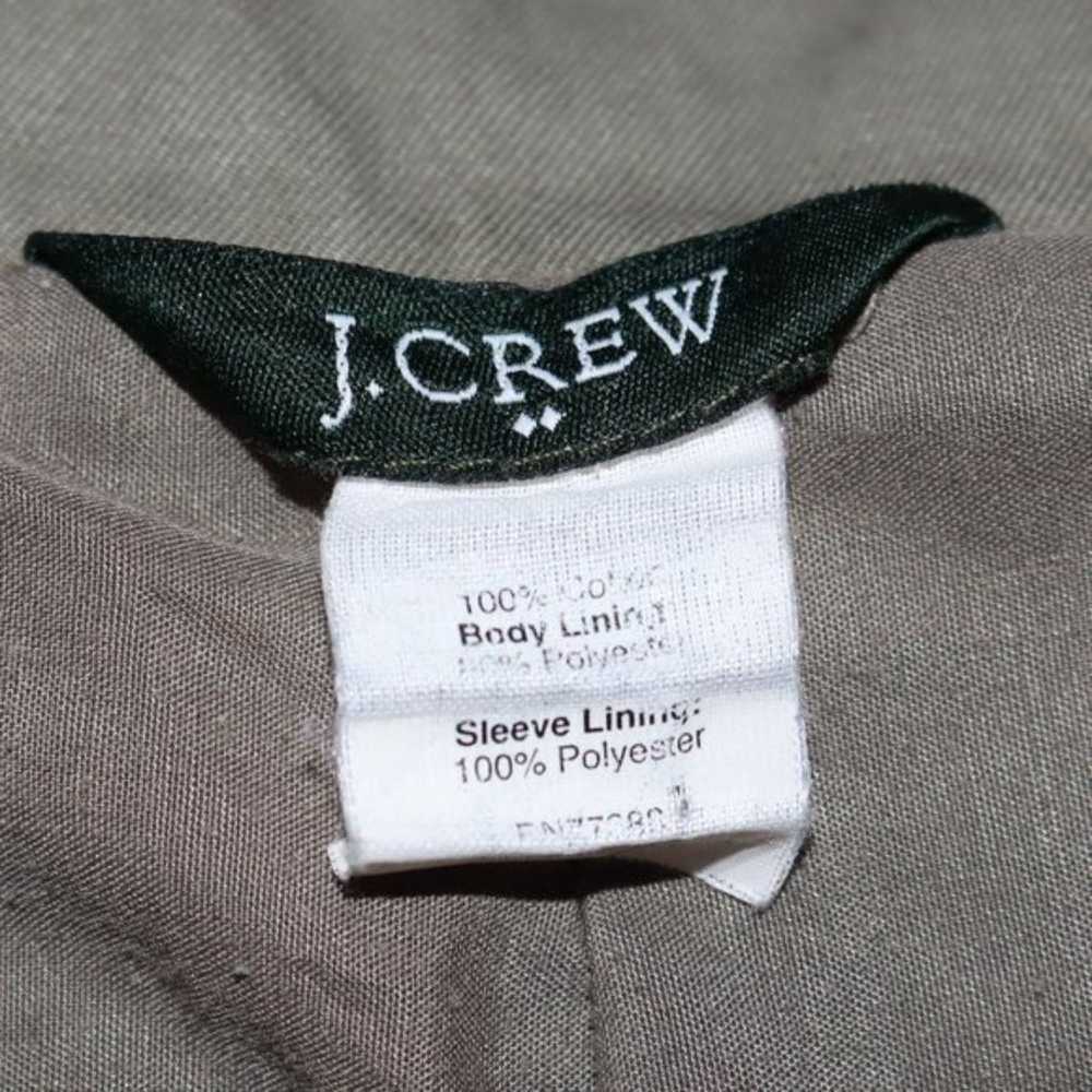 Vintage RARE J. Crew Bomber Jacket Olive Green Mi… - image 3