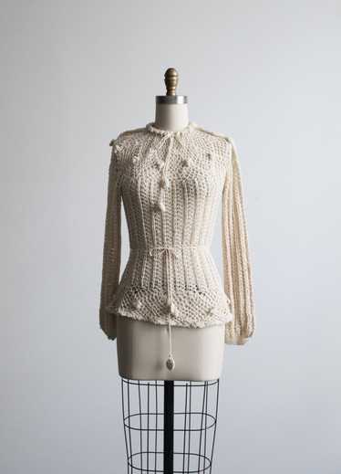 crocheted poet blouse