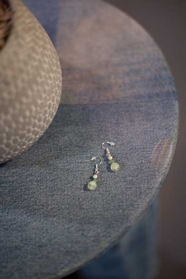 Handmade Mint Beaded Earrings