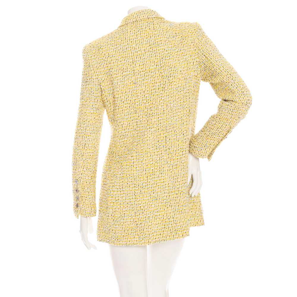 1996 Yellow Tweed Two-Piece Jacket and Skirt Suit - image 9