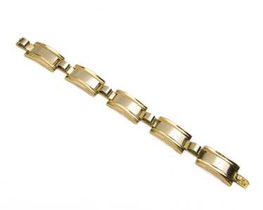 Midcentury 14KT Two-Tone Bracelet - image 1