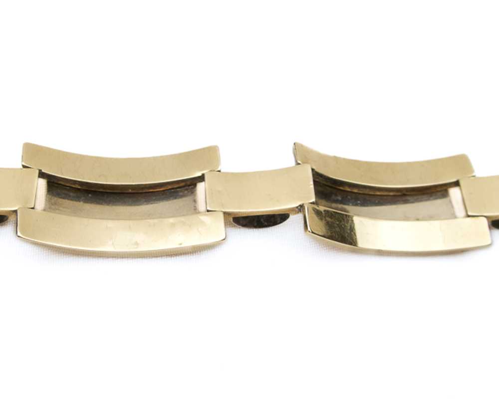 Midcentury 14KT Two-Tone Bracelet - image 2