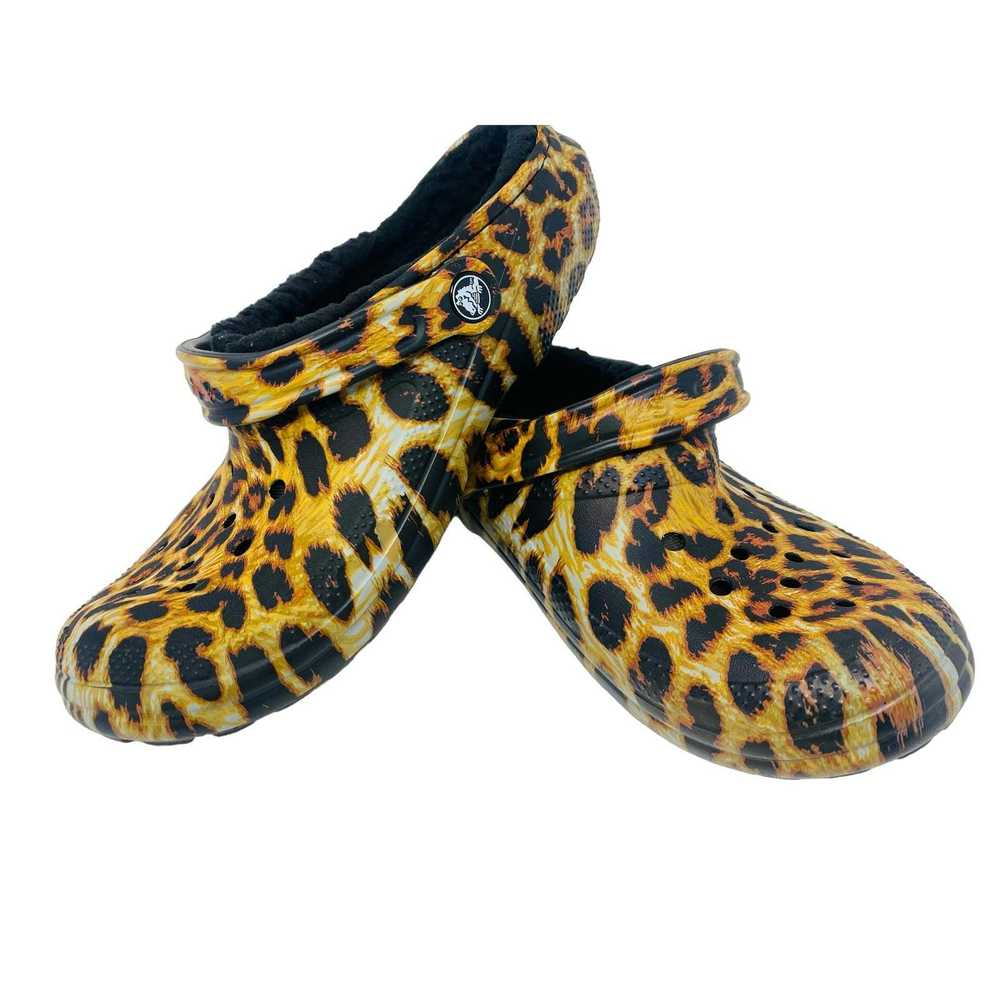 Crocs classic lined animal/leaopard print crocs w… - image 1