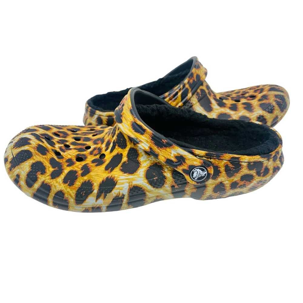 Crocs classic lined animal/leaopard print crocs w… - image 4