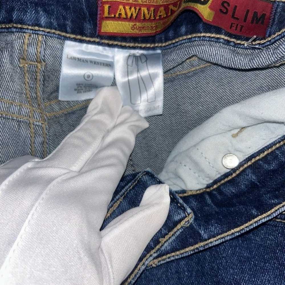 VTG Lawman Western Jeans NWOT Studded Womens Size… - image 6