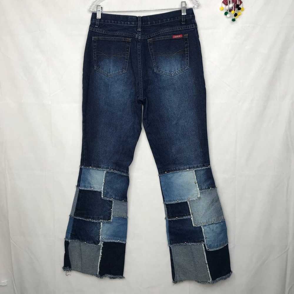 VTG Zana Di patchwork stud flare jeans - image 2
