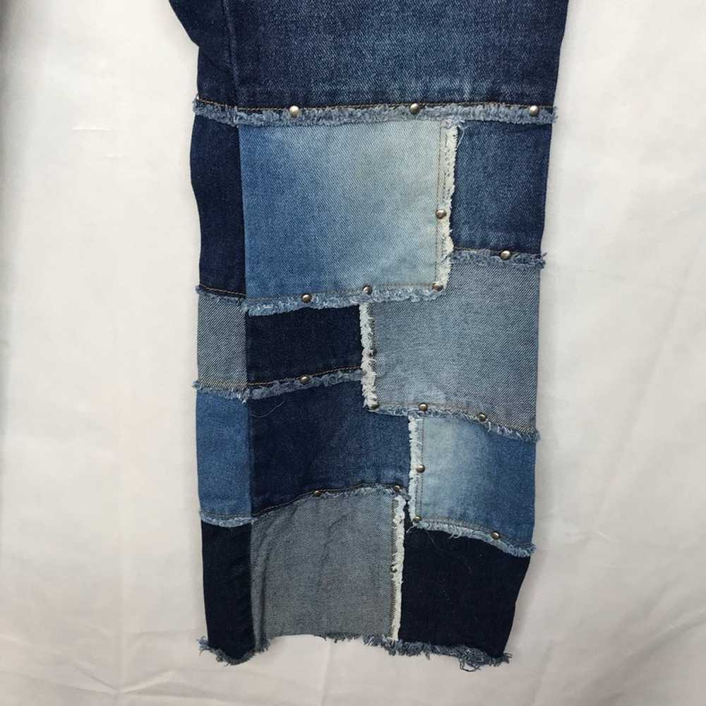 VTG Zana Di patchwork stud flare jeans - image 3