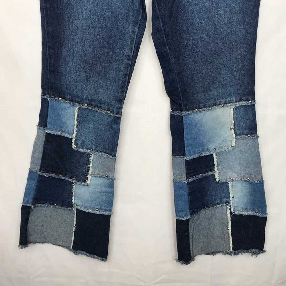 VTG Zana Di patchwork stud flare jeans - image 5