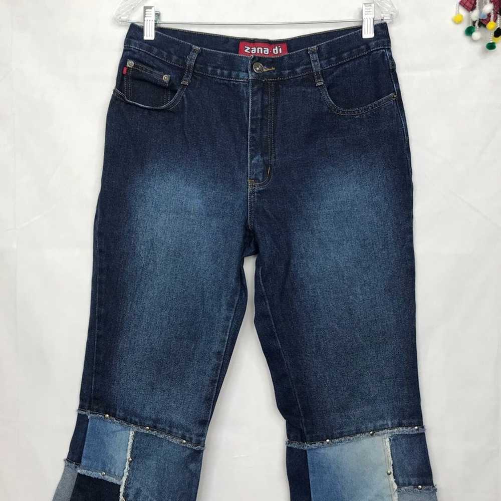 VTG Zana Di patchwork stud flare jeans - image 6
