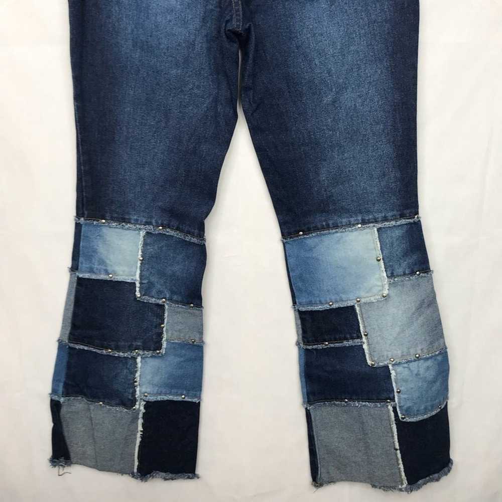 VTG Zana Di patchwork stud flare jeans - image 7