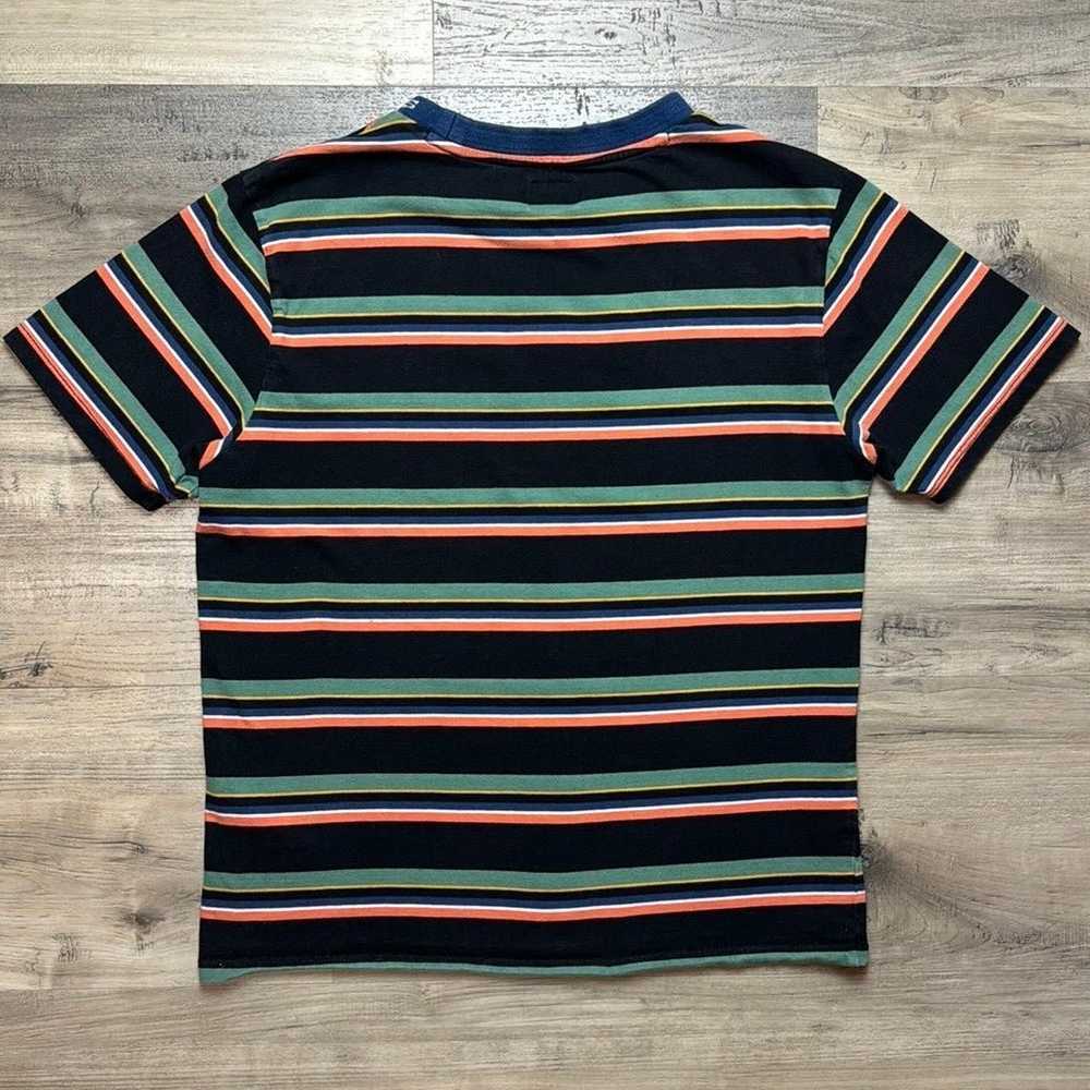 Mens Vintage Guess Originals Striped T-Shirt Small - image 2